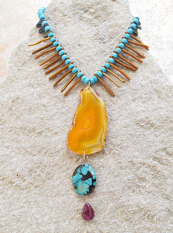 Nefertiti Set 04: Mid length necklace for empowerment /Mystic amulet